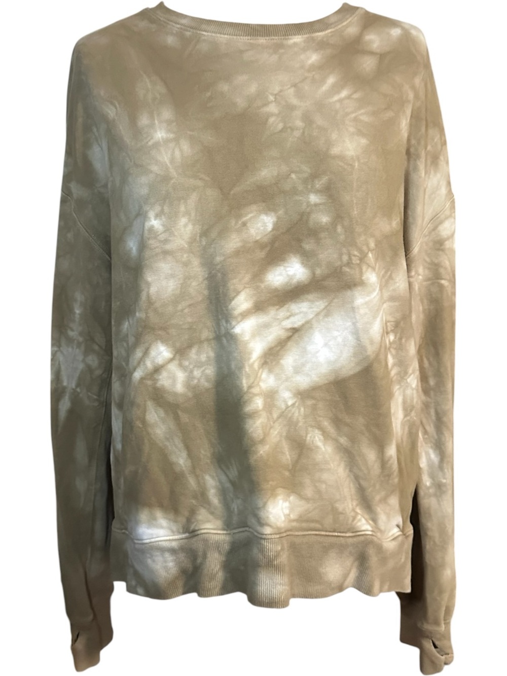 All in Motion Tie Dye Sweatshirt Tan Size Medium